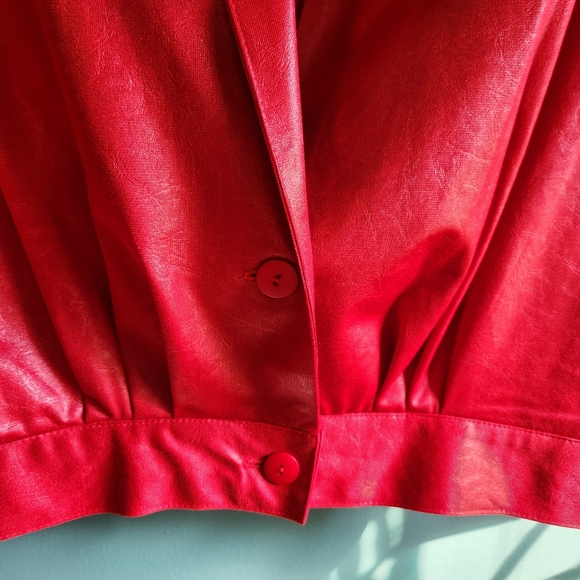 J. Andrews vintage red 2 piece set women's 5/6 blazer and skirt - Picture 3 of 10